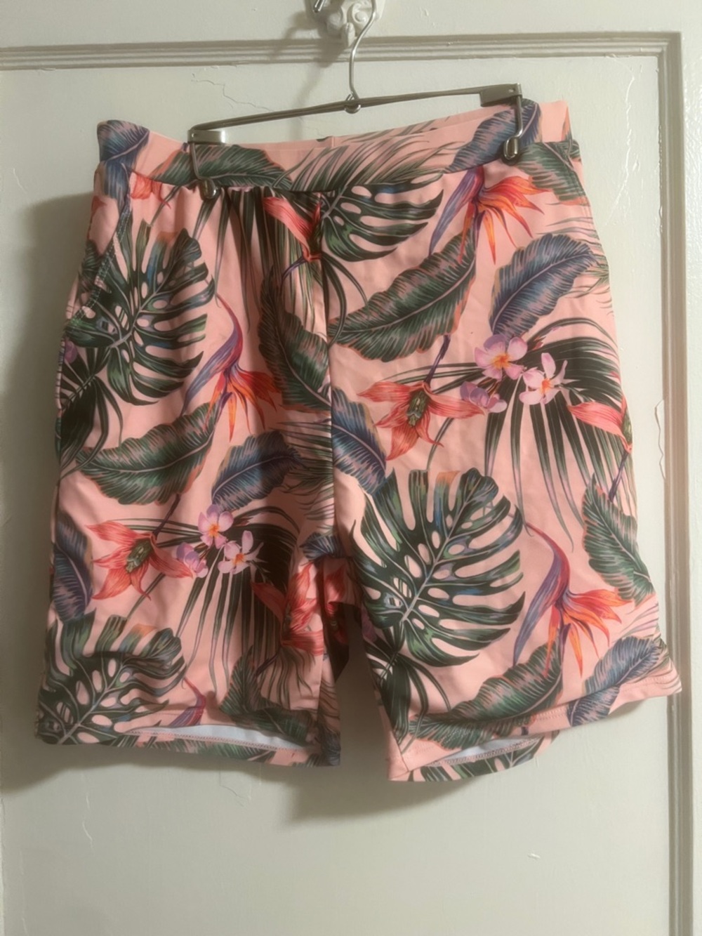 Tropical Pink Floral Swim Shorts